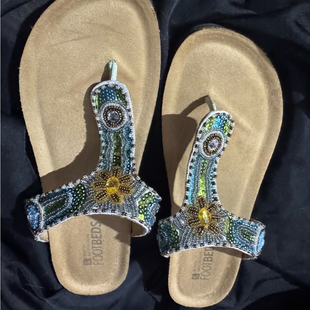 Sparkly fun flip flops